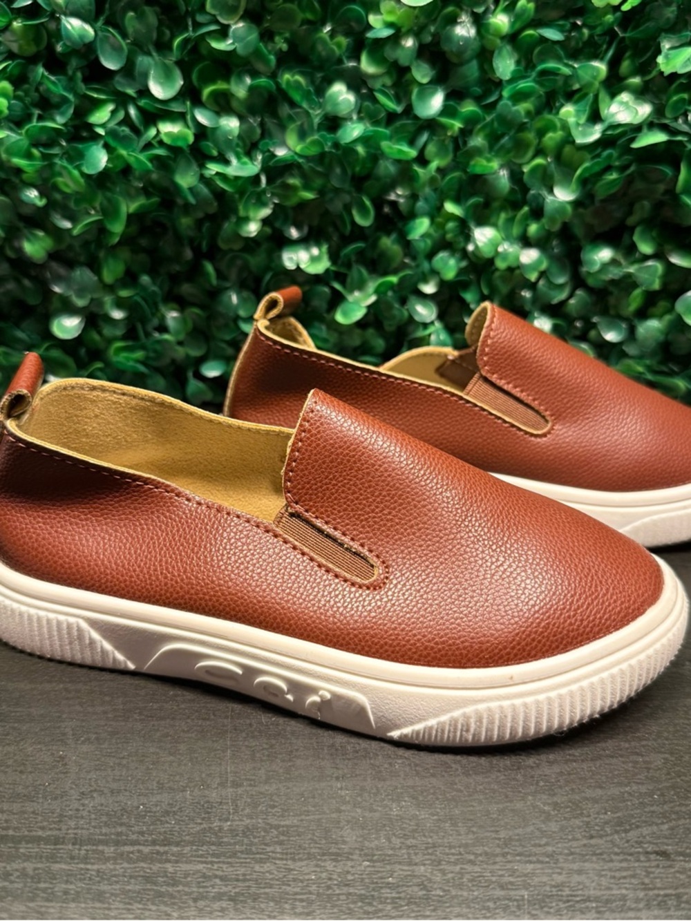 Classic Slip-On Kids Shoes in Brown